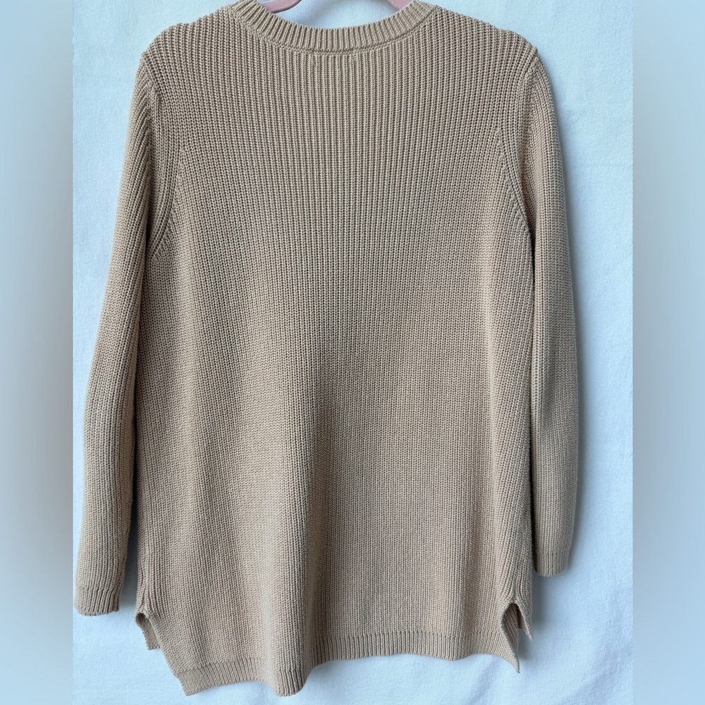 525 America Oat Emma Shaker Sweater Size Medium 100% Cotton - Picture 5 of 6